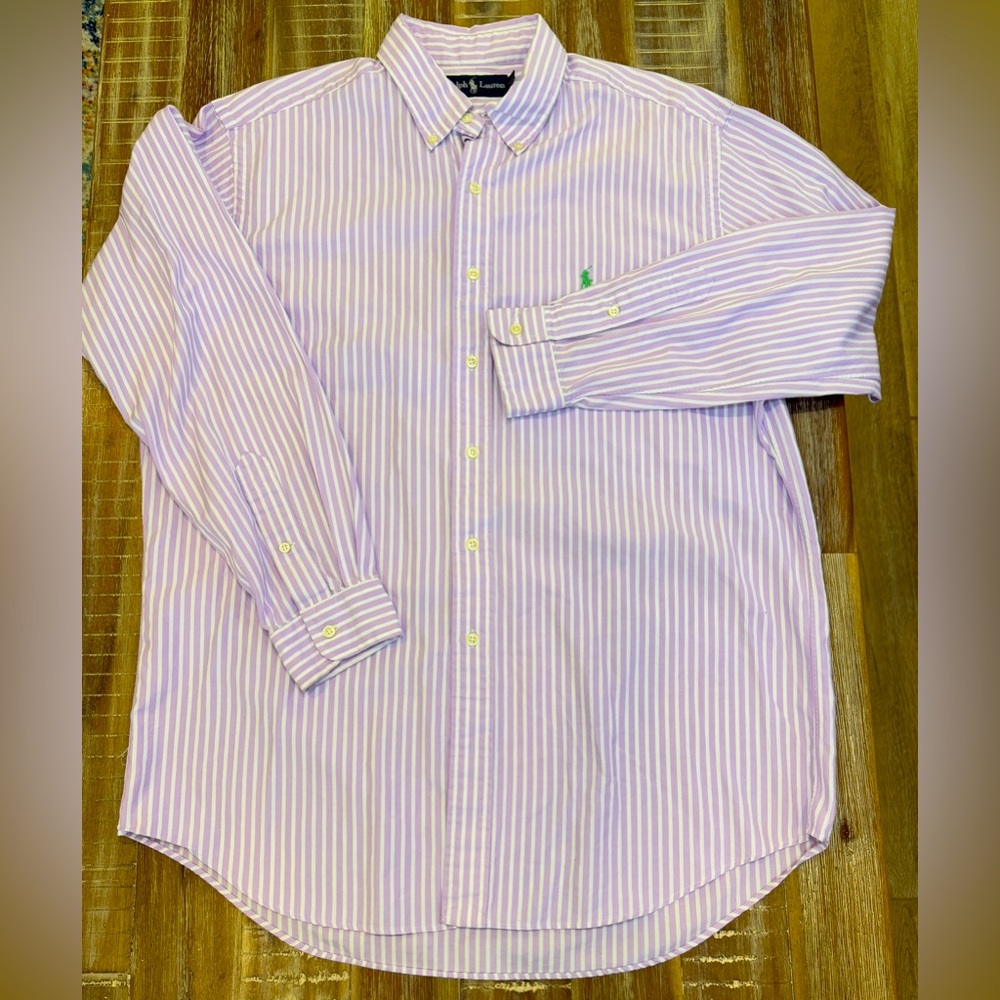 Polo Ralph Lauren Striped Button Up Shirt Large - Picture 4 of 5